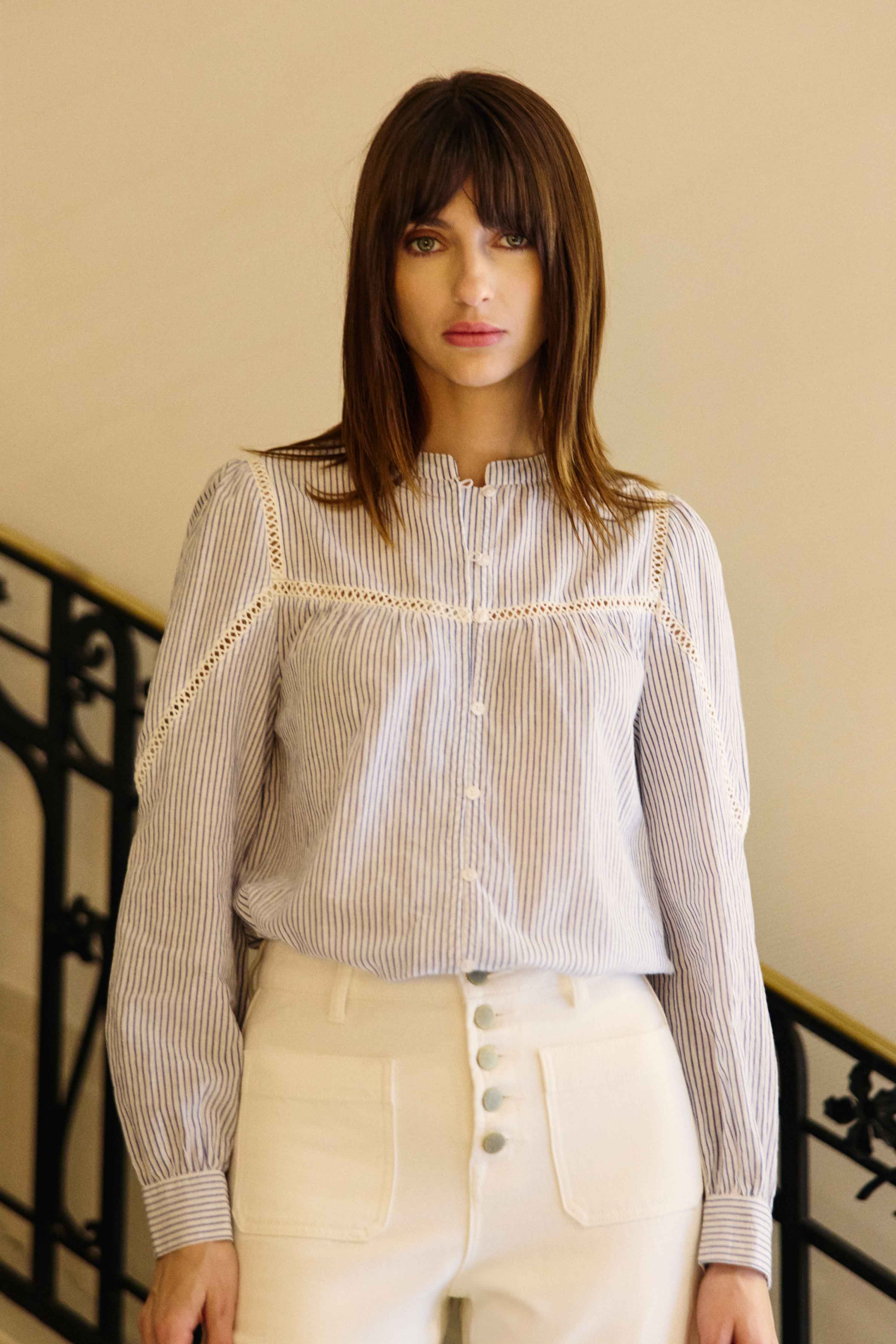 Bayen - Blouse à col mao