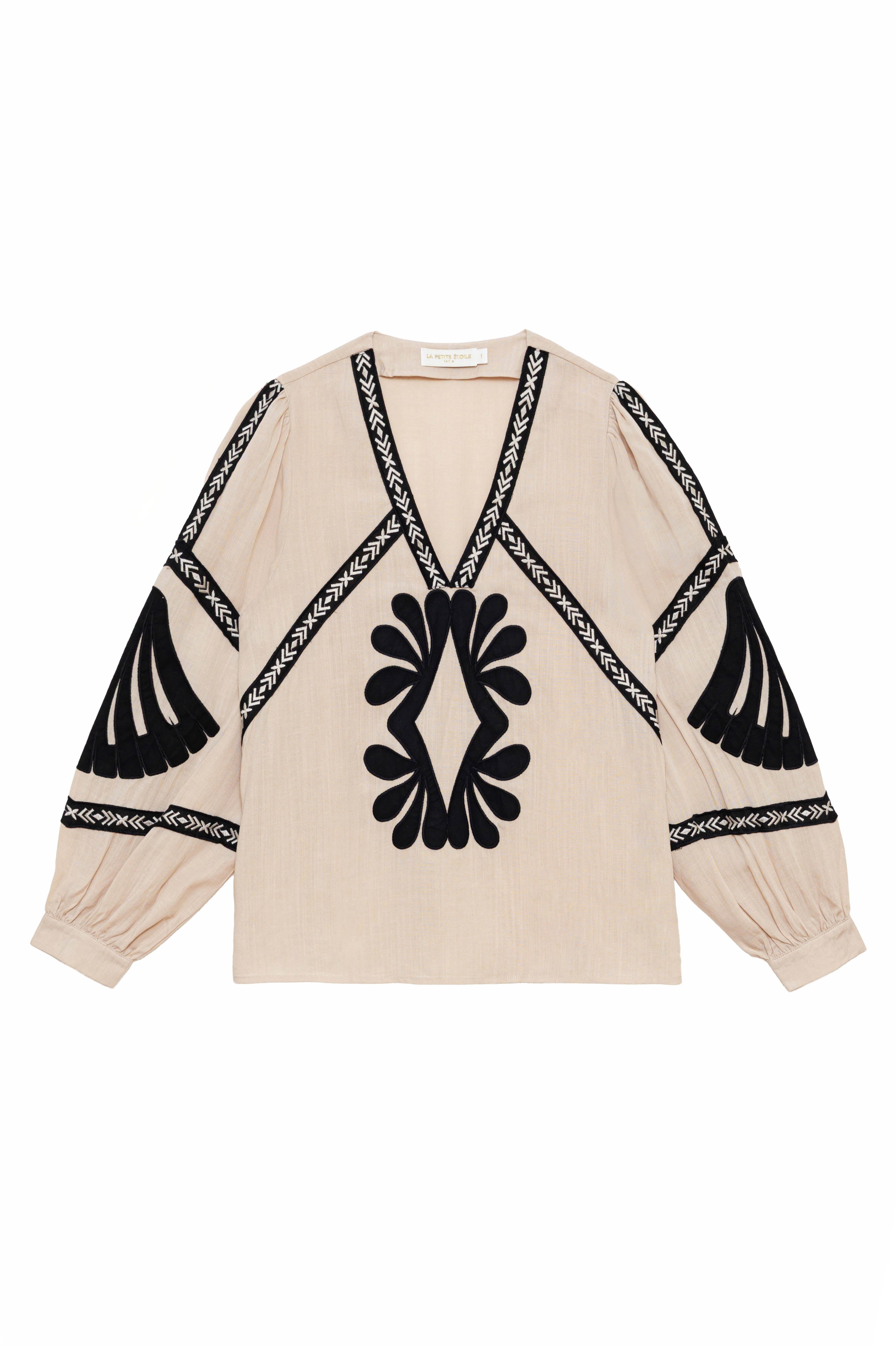 Brez - Blouse droite à broderies