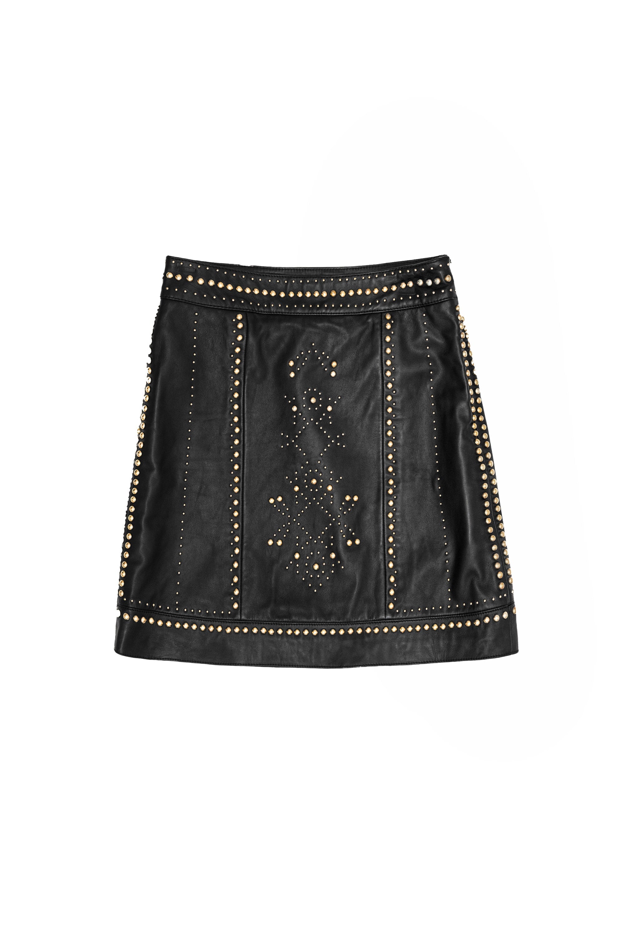 Fill - Jupe courte en cuir cloutée