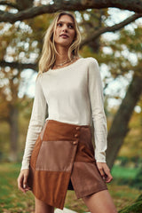 Flavy - Jupe courte en cuir