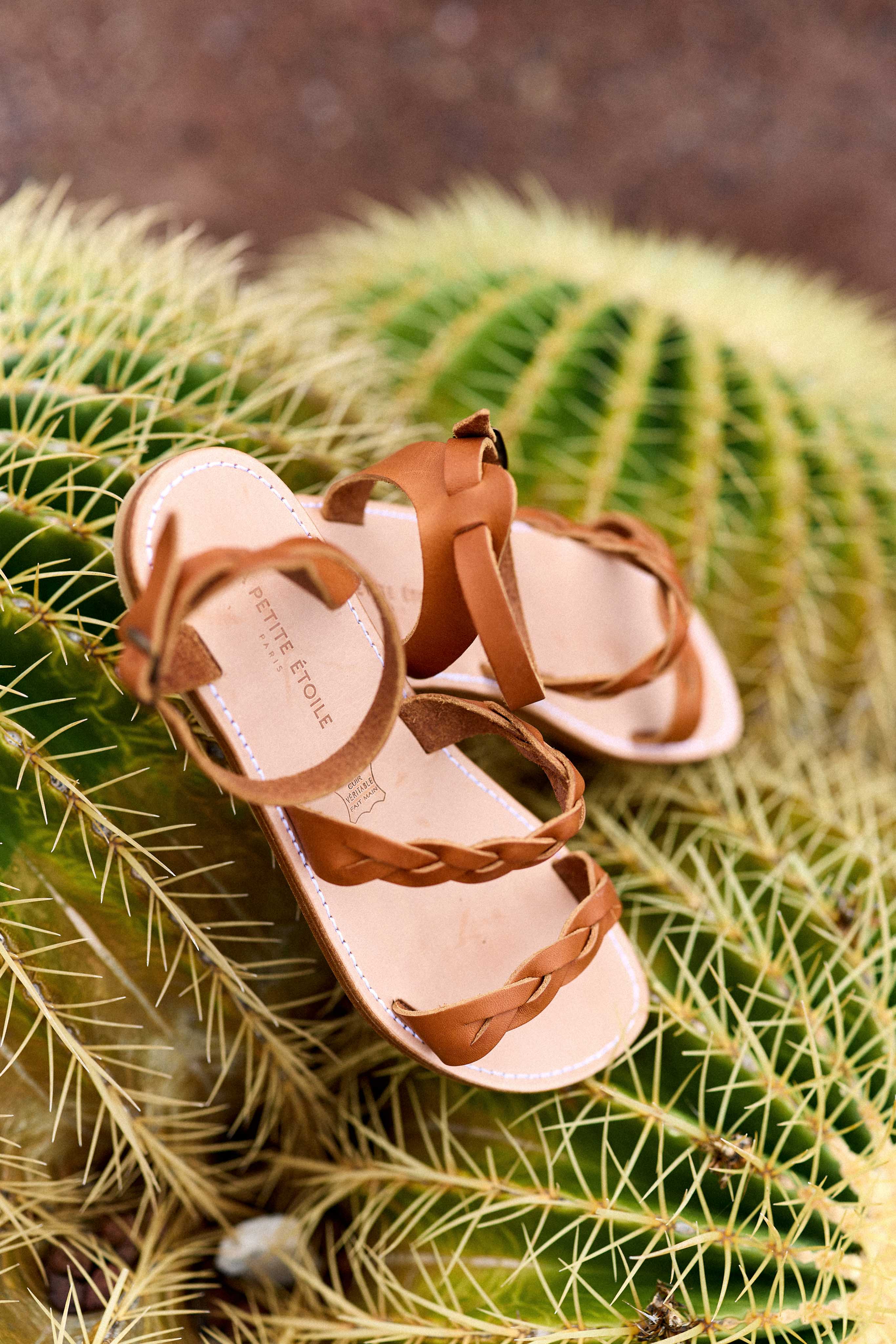 Gaetan - Spartiates cuir tressées
