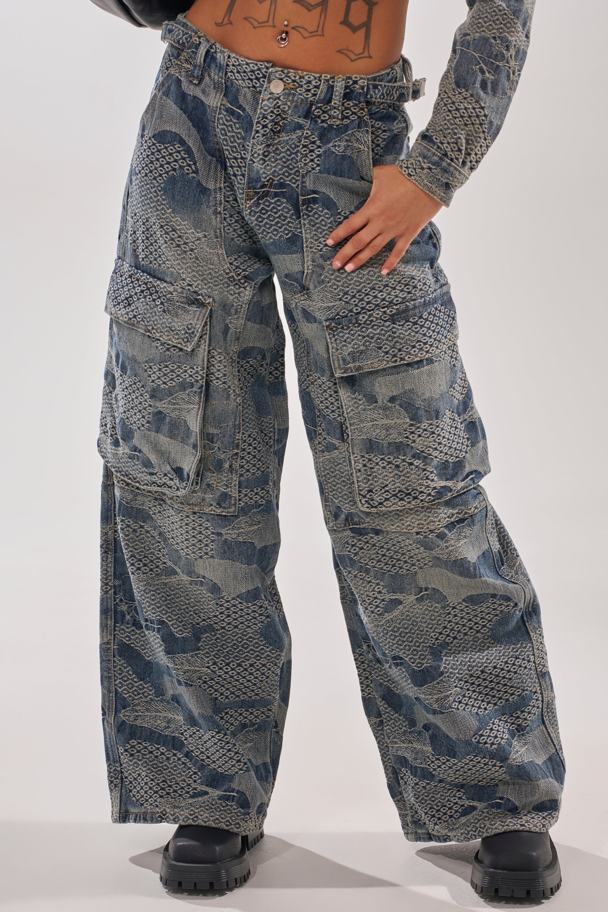 I THINK YOU WANNA KNOW DENIM CARGO PANT