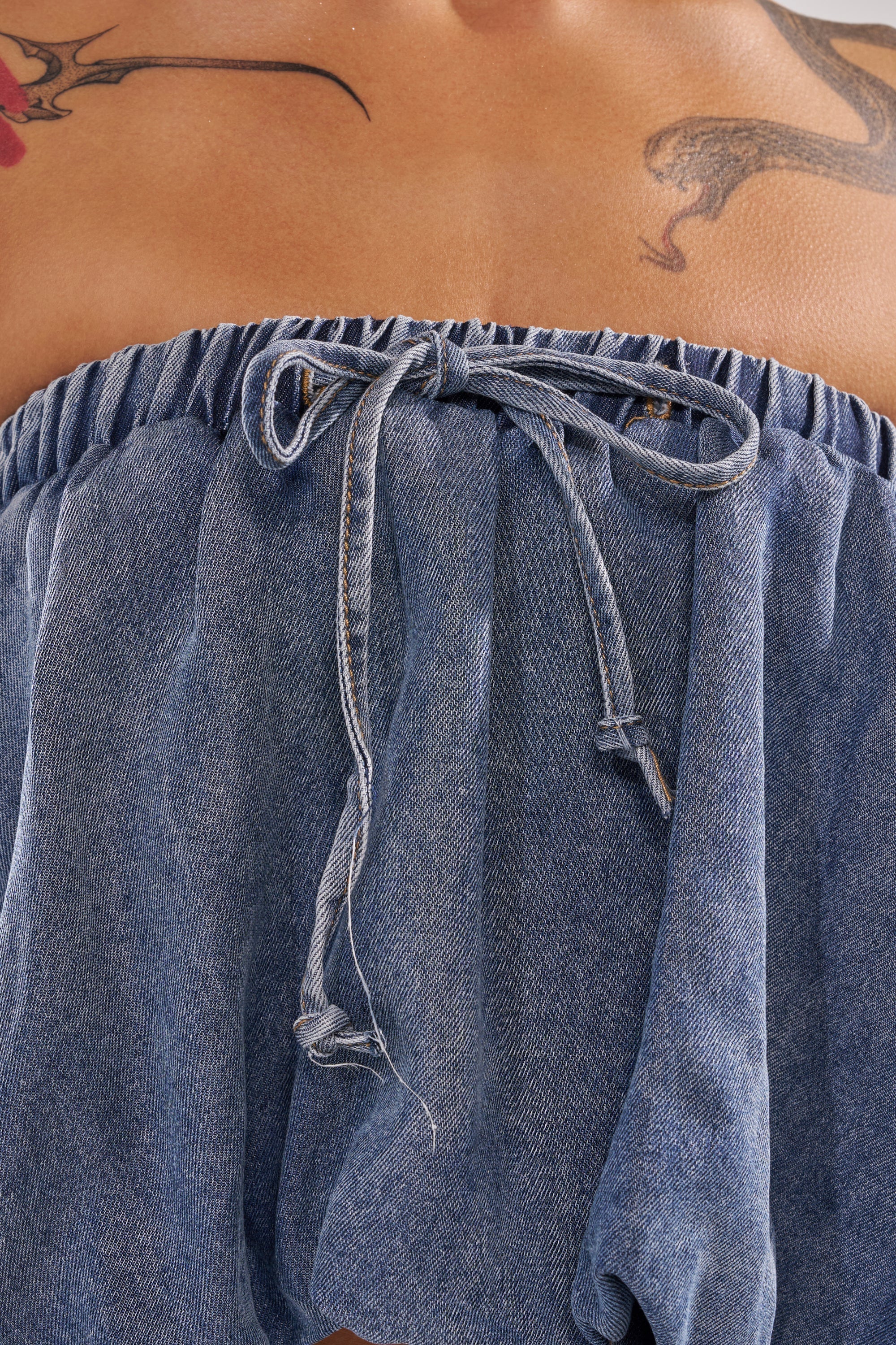 DENIM FOR DAYS TUBE TOP