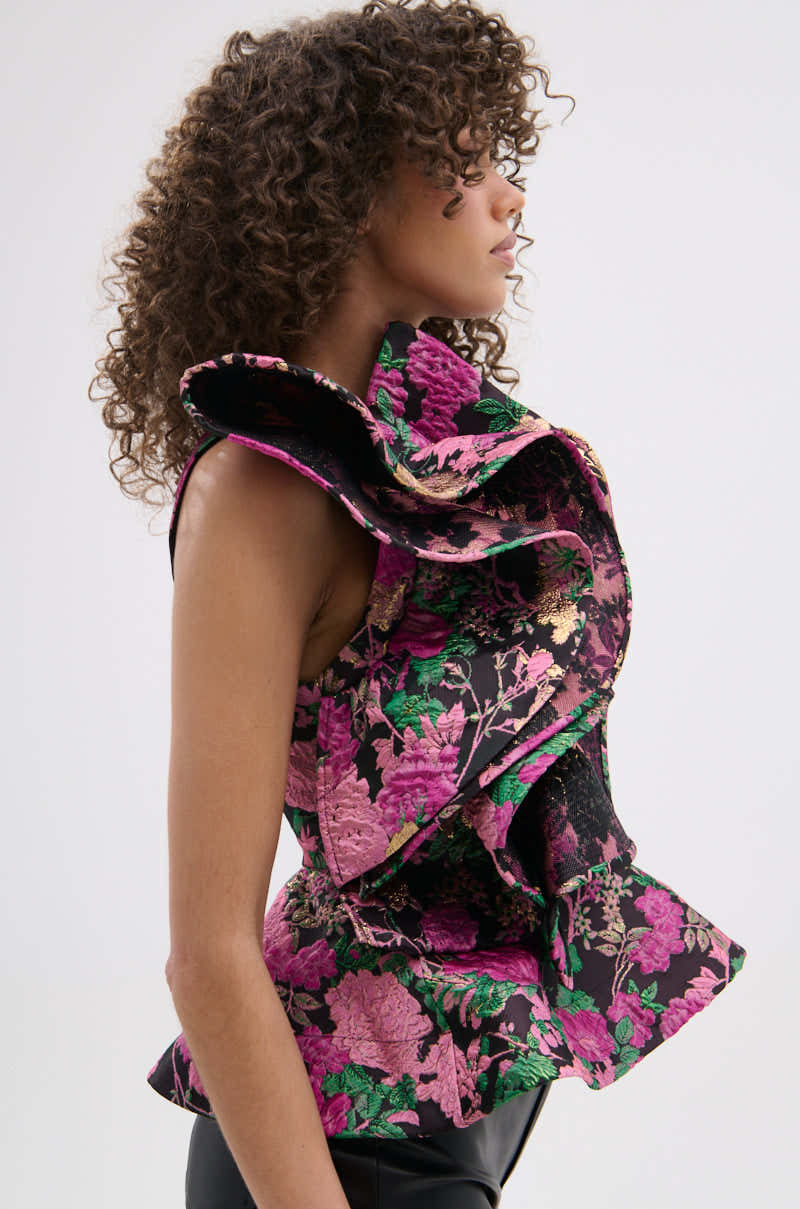 JULIETTE EXAGGERATED RUFFLE BLOUSE