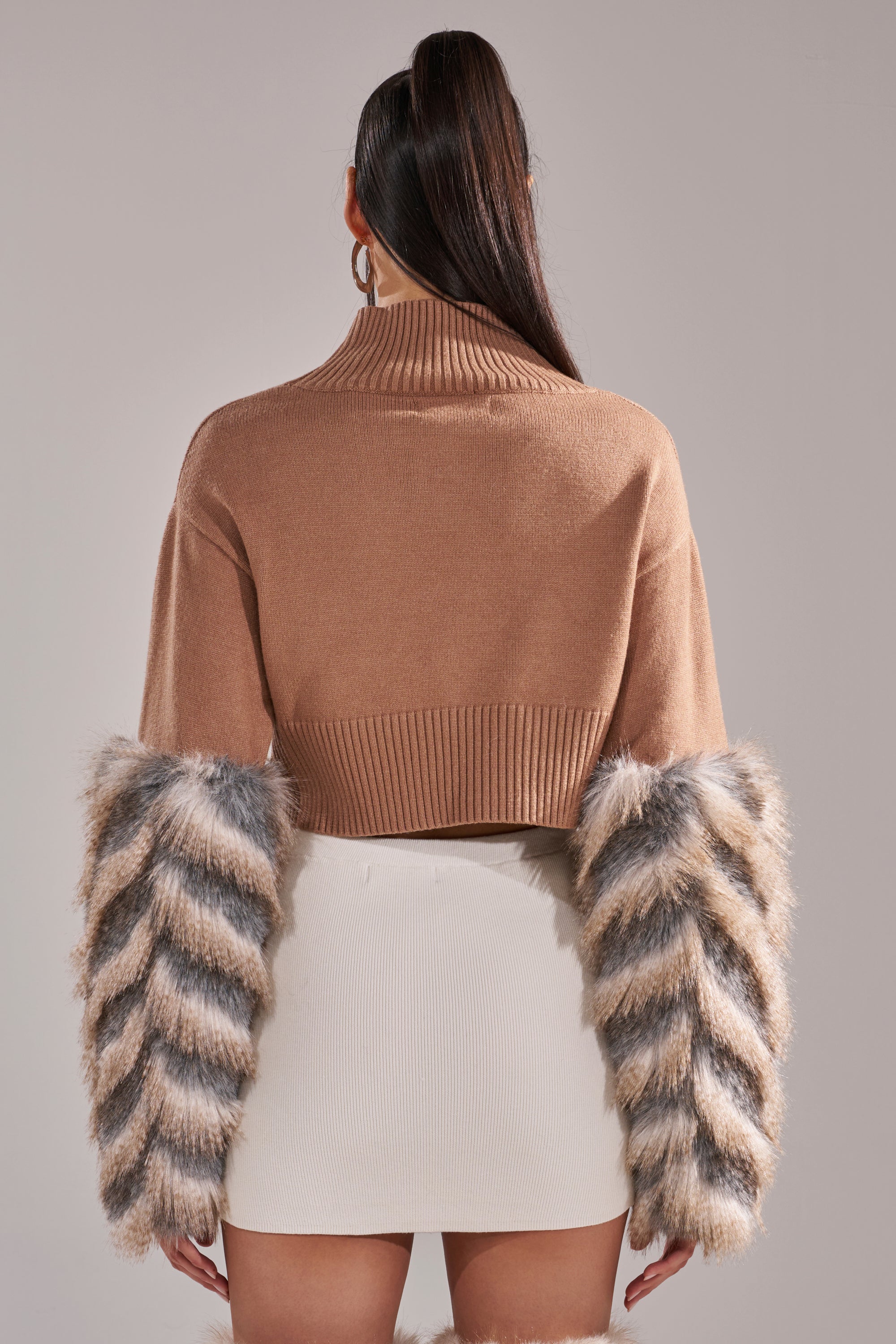 PAWS OFF FUR CUFF SWEATER