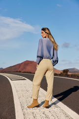Pantalon droit beige clair - Marisol
