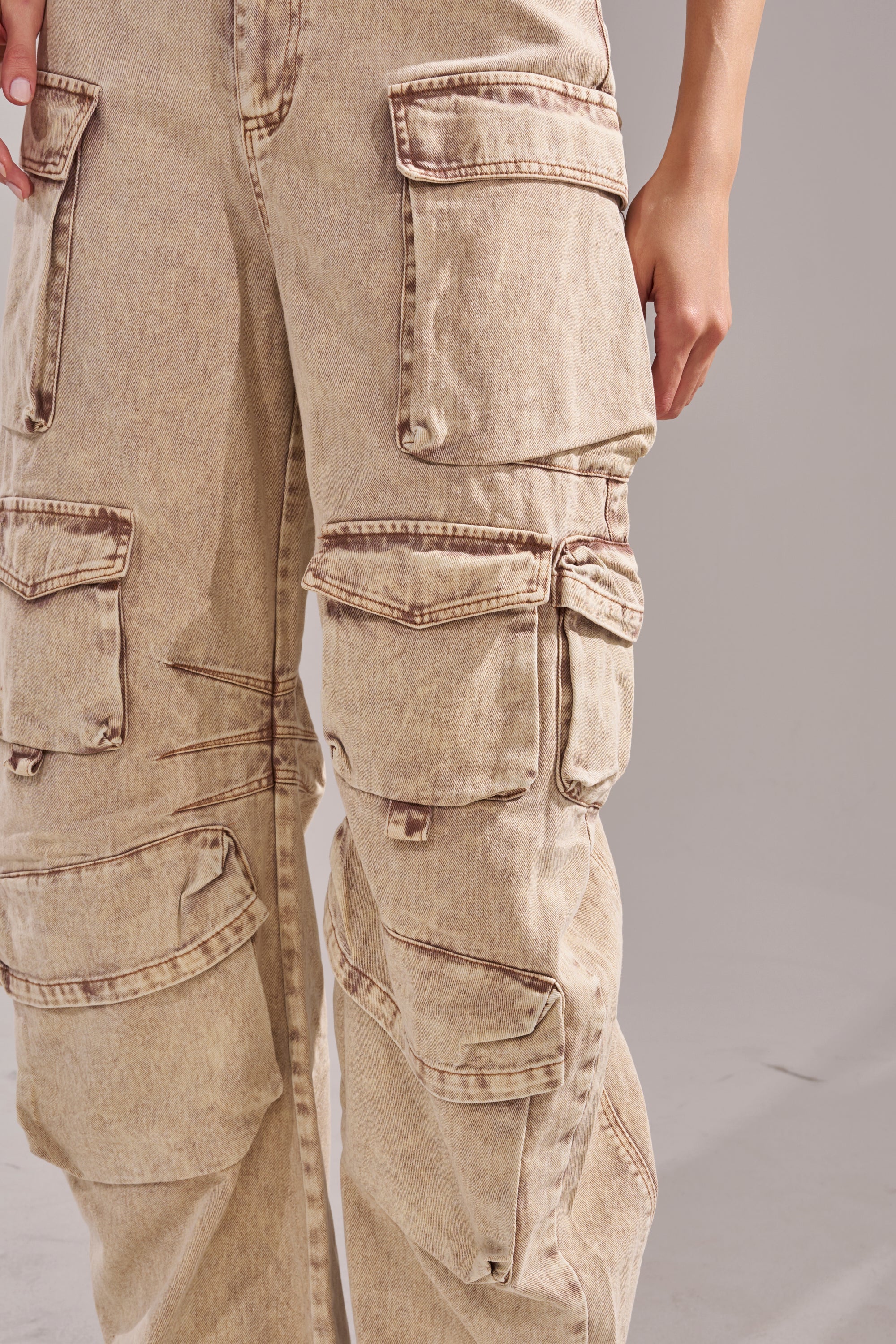 JESSICA DENIM CARGO JUMPSUIT