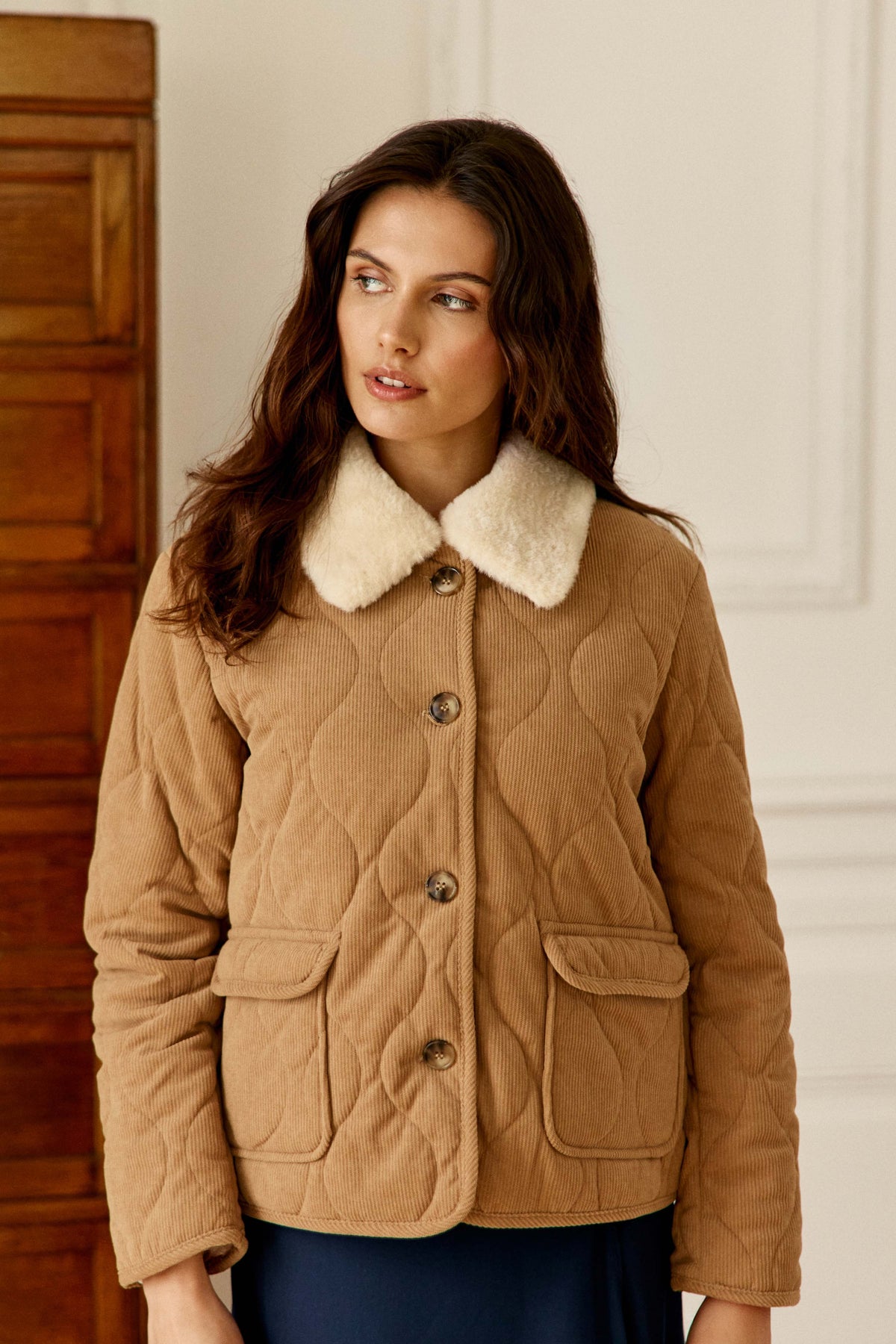 Nattia - Manteau en velours