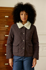 Nattia - Manteau en velours