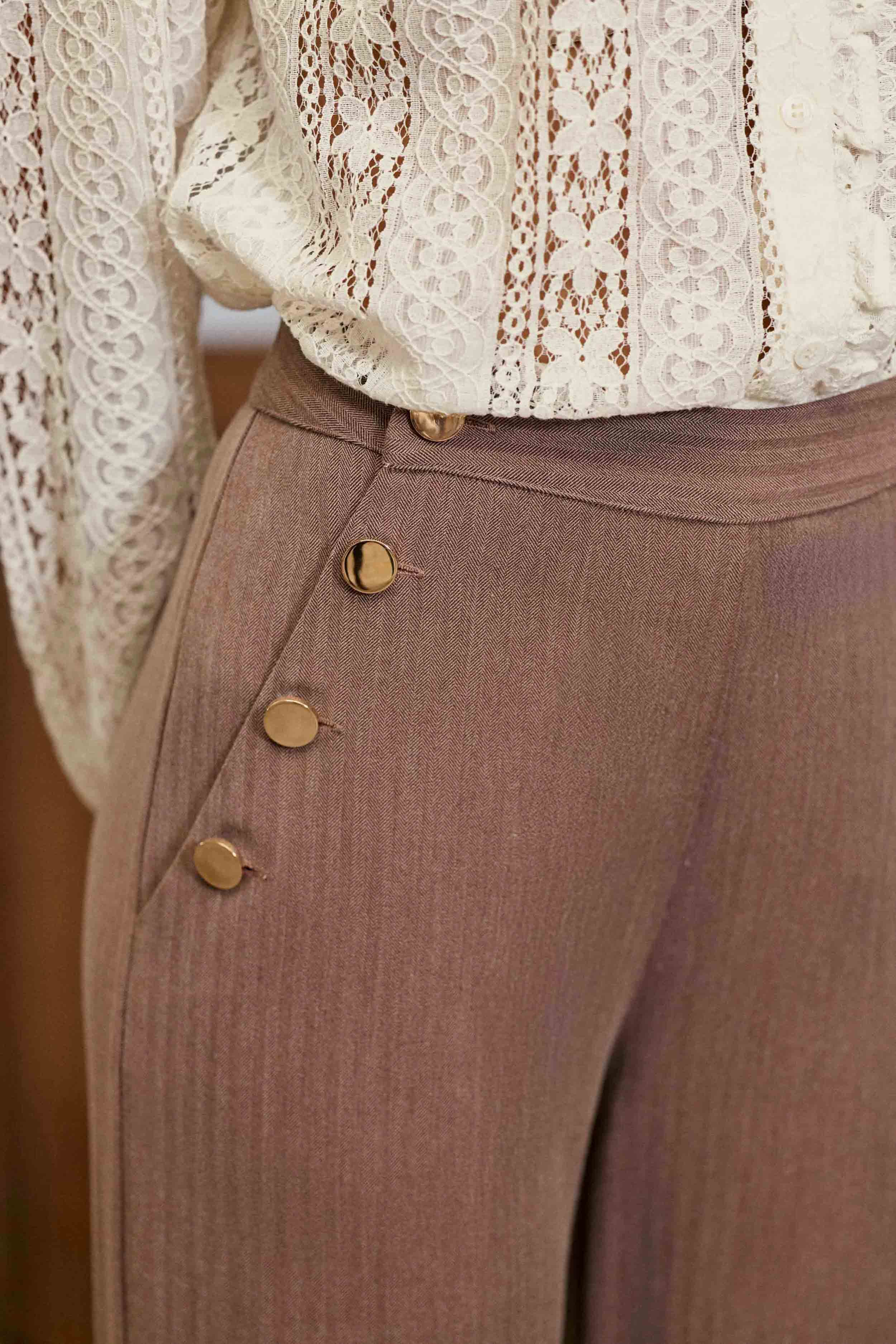 Paddy - Pantalon droit à pont
