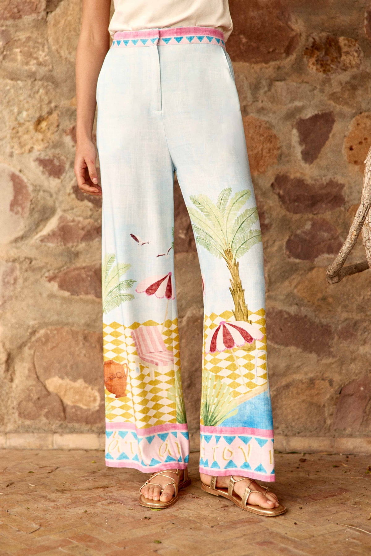 Polia - Pantalon fluide imprimé