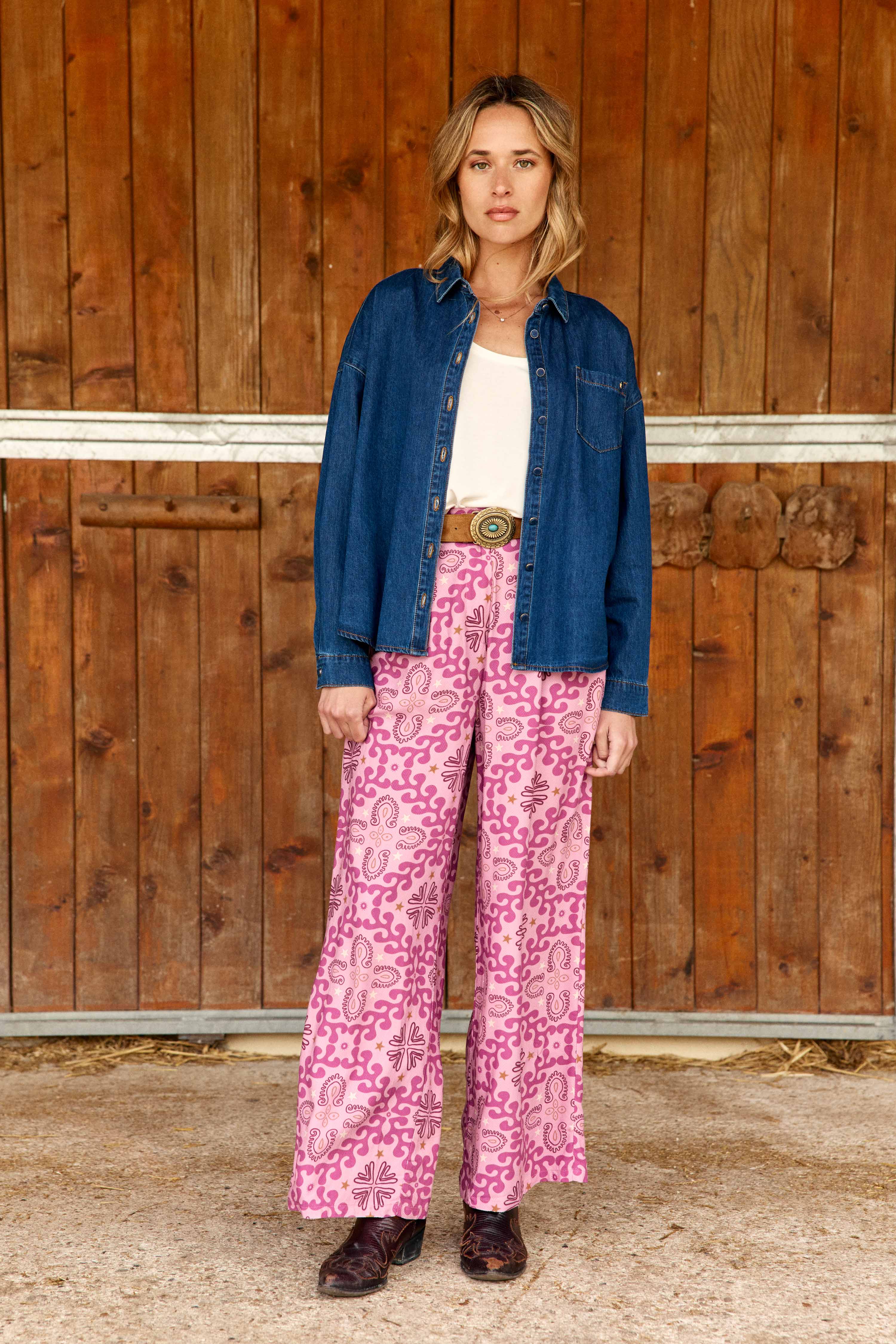 Pozo - Pantalon fluide imprimé