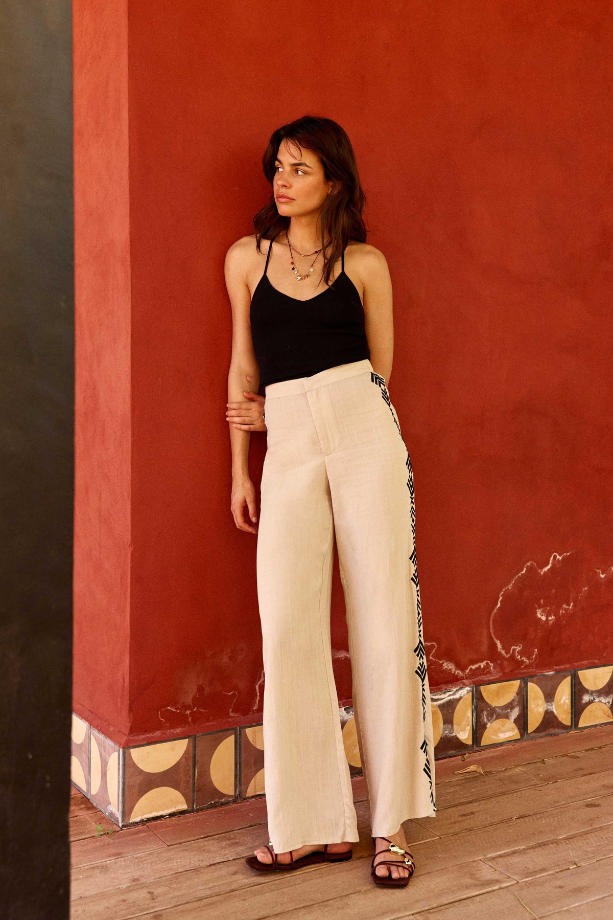 Pozoy - Pantalon fluide droit