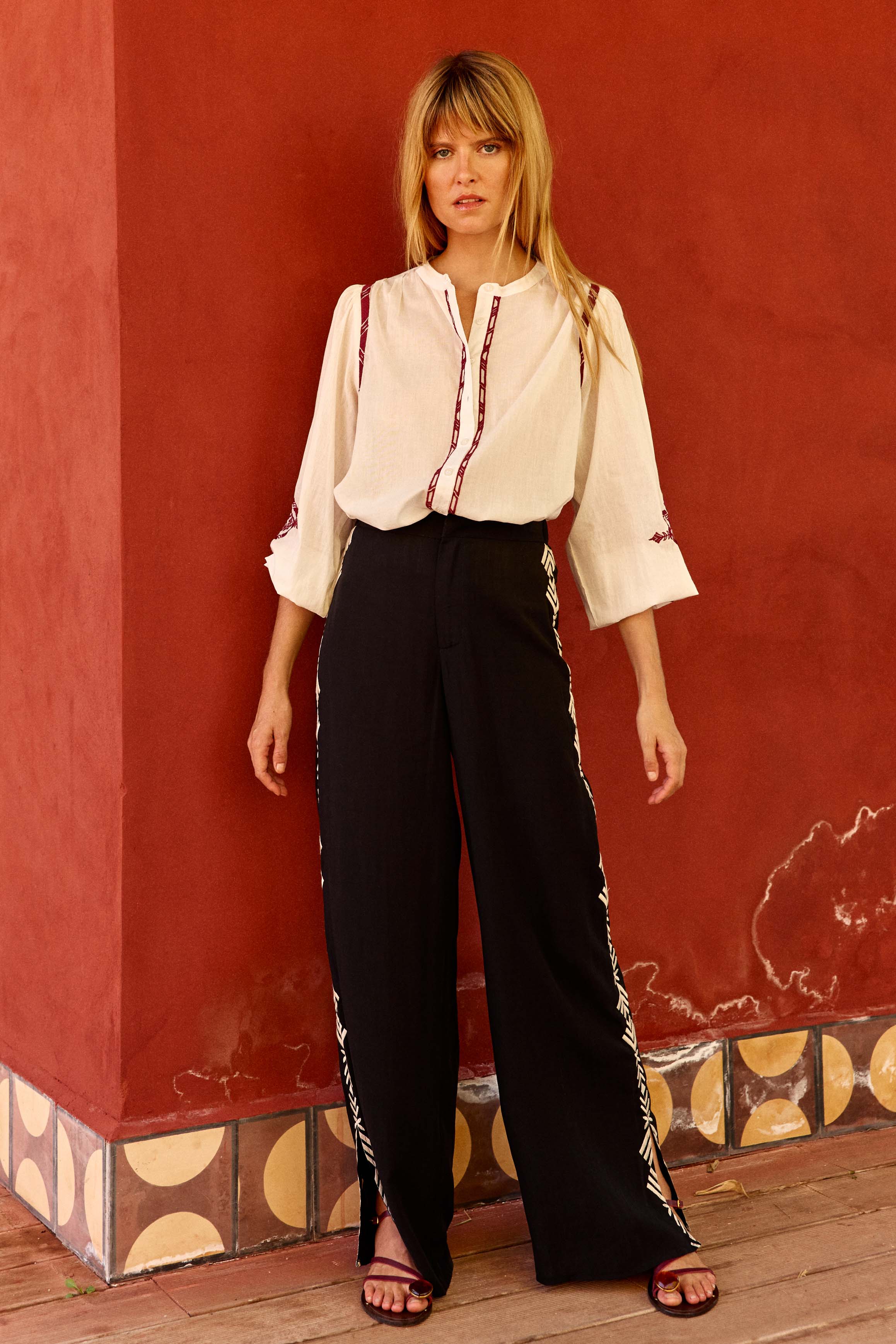Pozoy - Pantalon fluide droit
