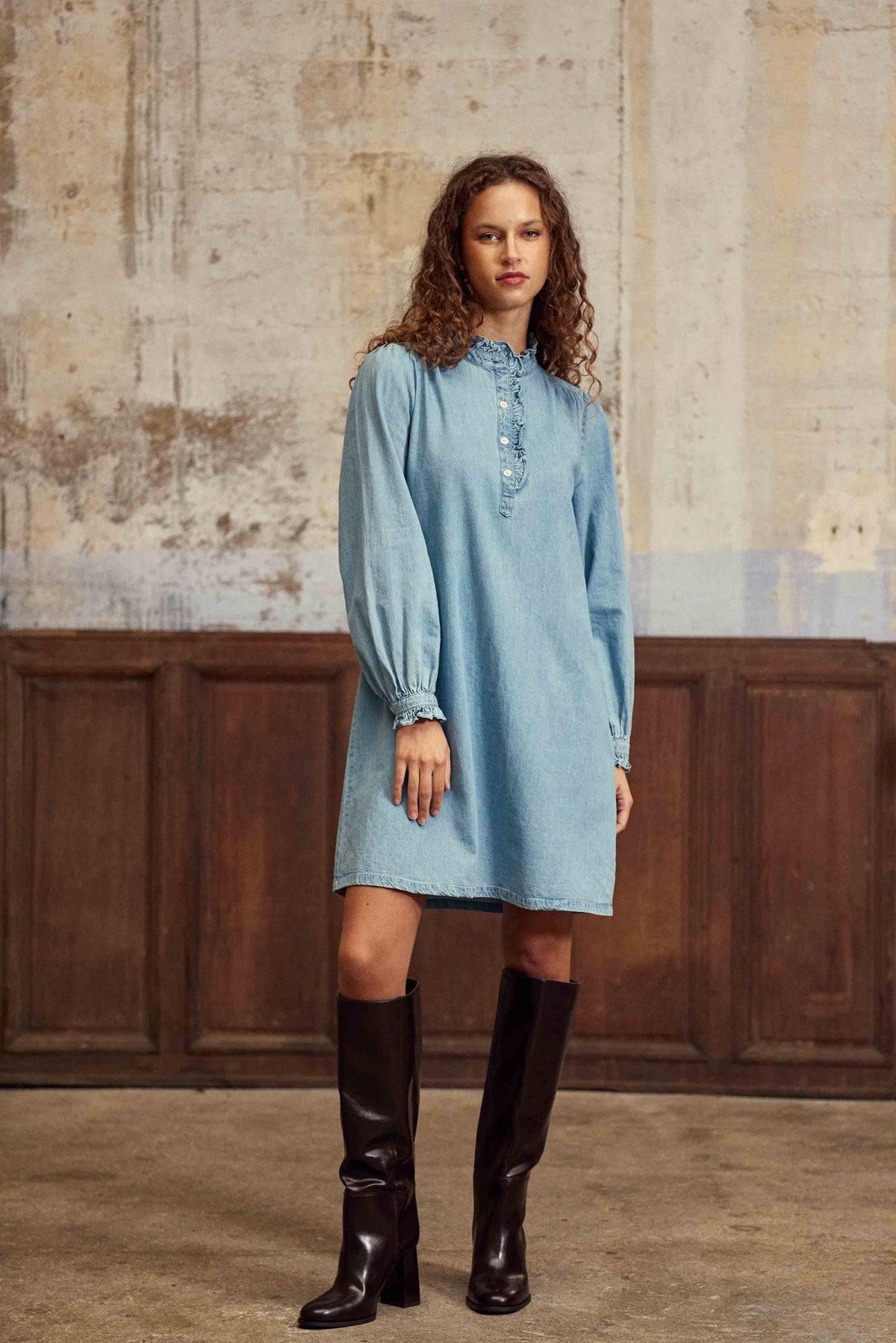 Raity - Robe courte col officier