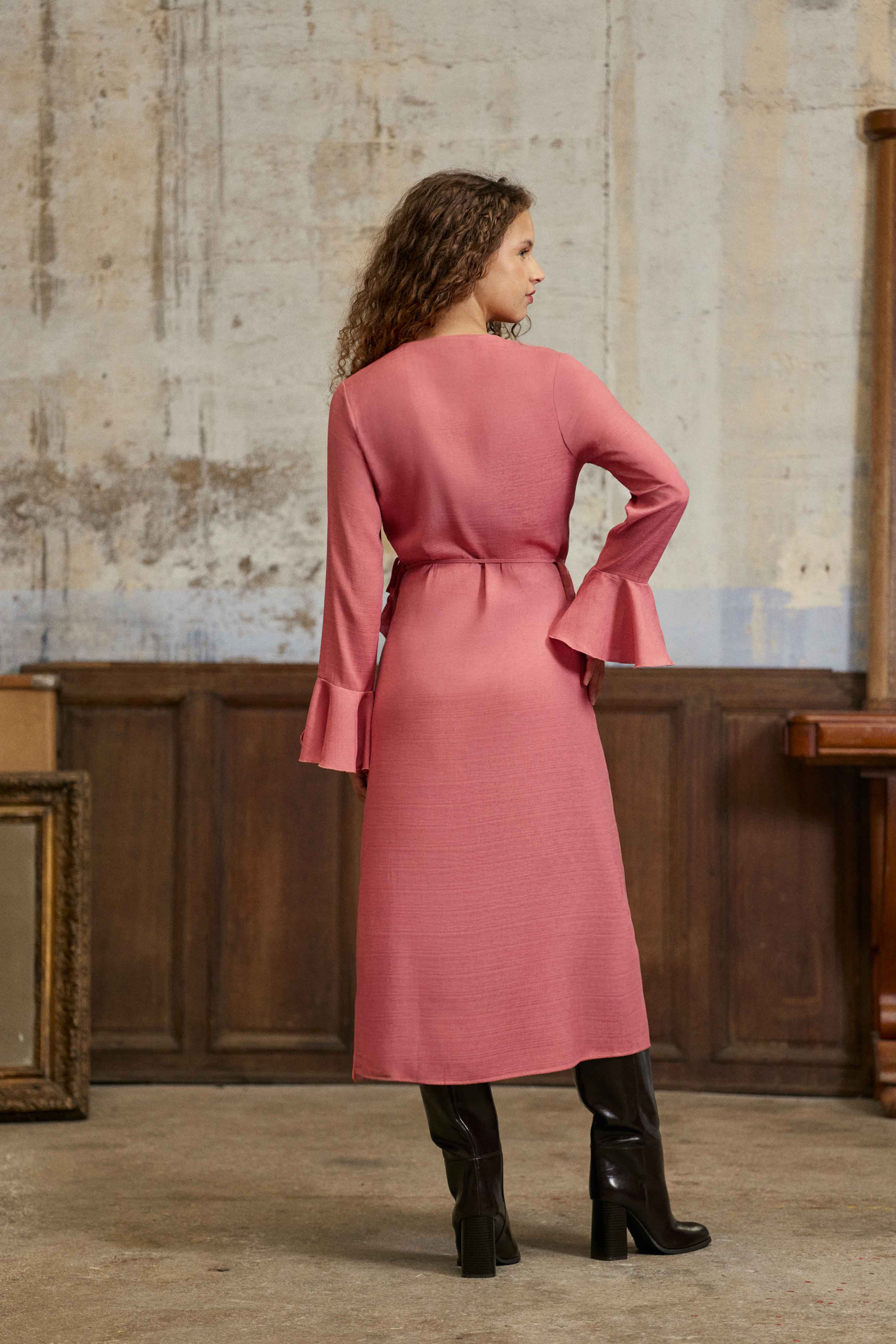 Rosae - Robe midi portefeuille