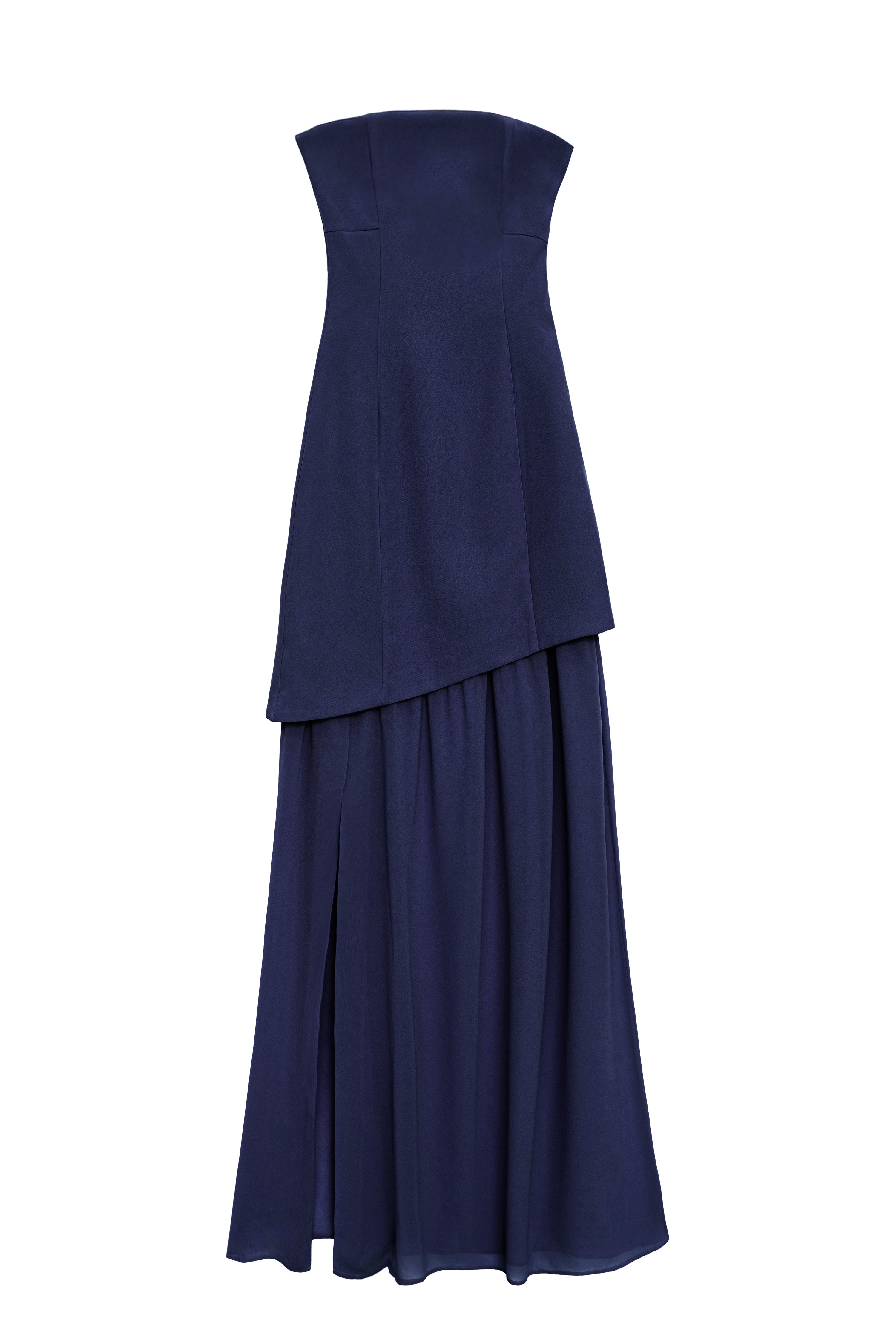Rosemonde - Robe bustier asymétrique