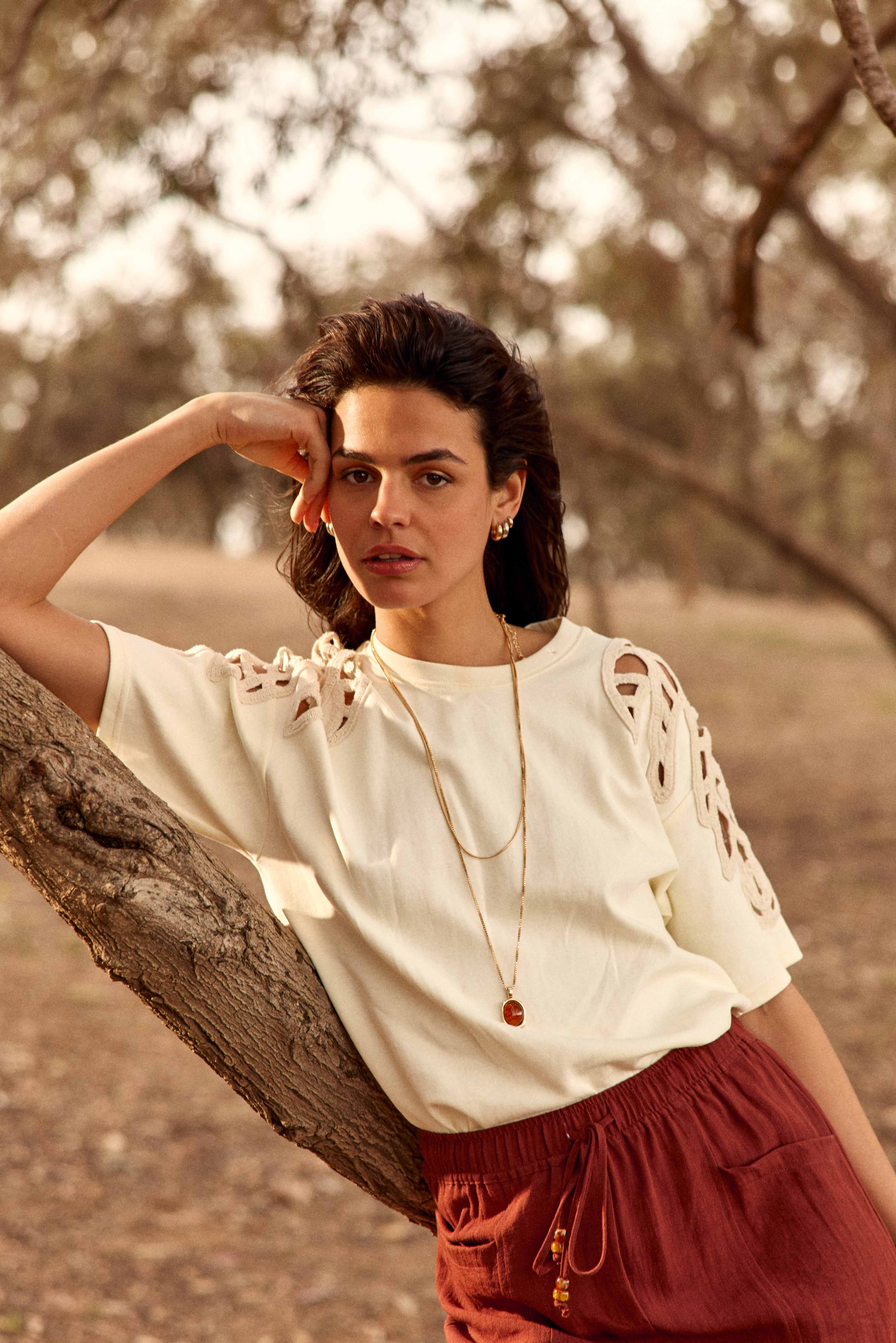 Taisy - T-shirt oversize ajouré