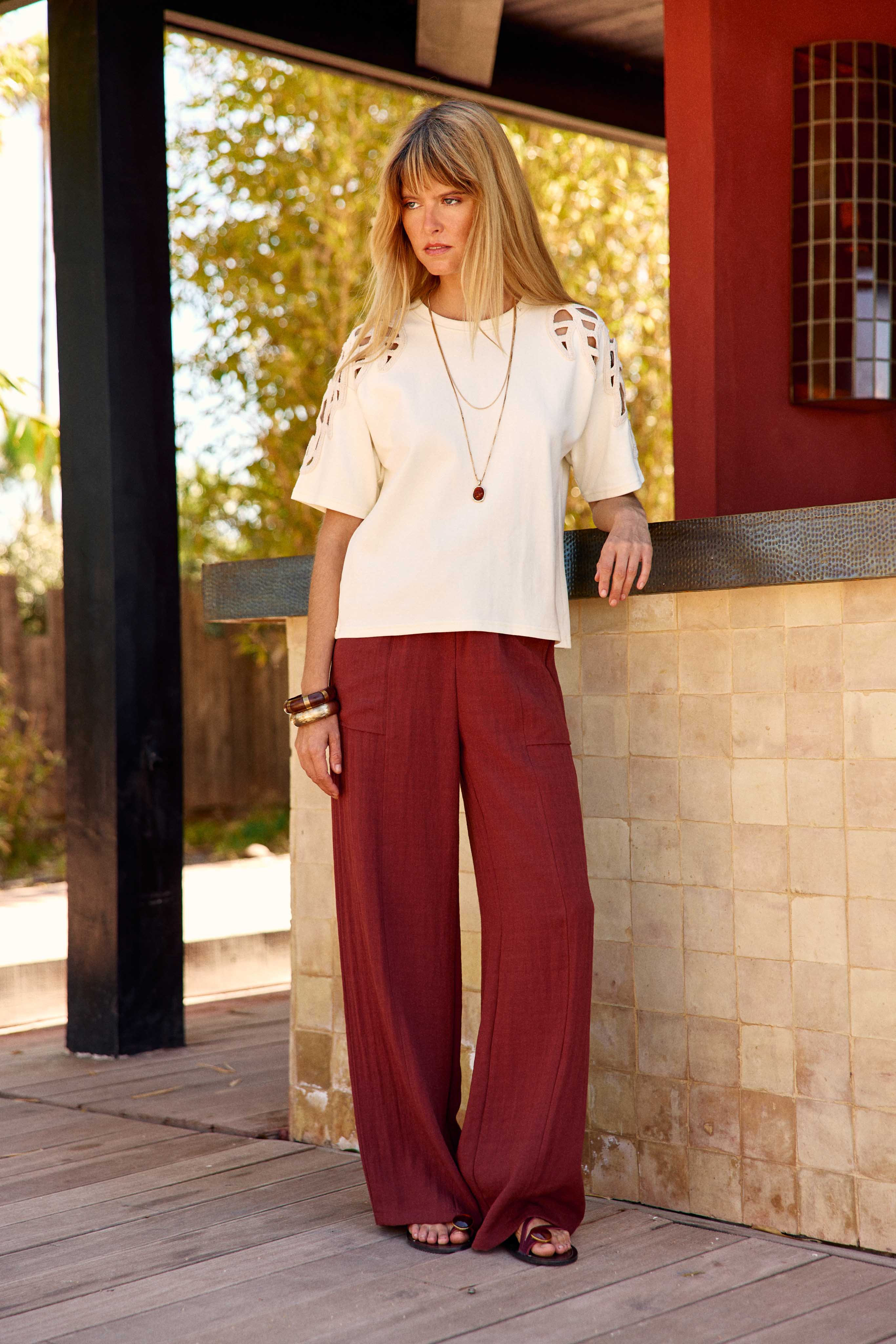 Taisy - T-shirt oversize ajouré