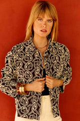 Virginie - Veste droite brodée