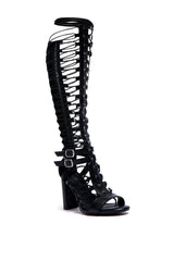 AZALEA WANG ZIVA LACE UP SANDAL