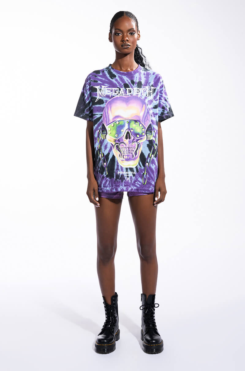OUTTA THIS WORLD COATED METALLIC SHORT